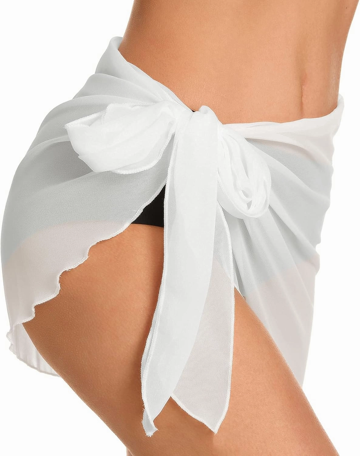 Swimsuit Coverups for Women Sarong Beach Bikini Wrap Sheer Short Skirt Chiffon Scarf for Swimwear