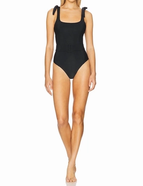 Sydney One Piece Swimsuit With Belt In Black