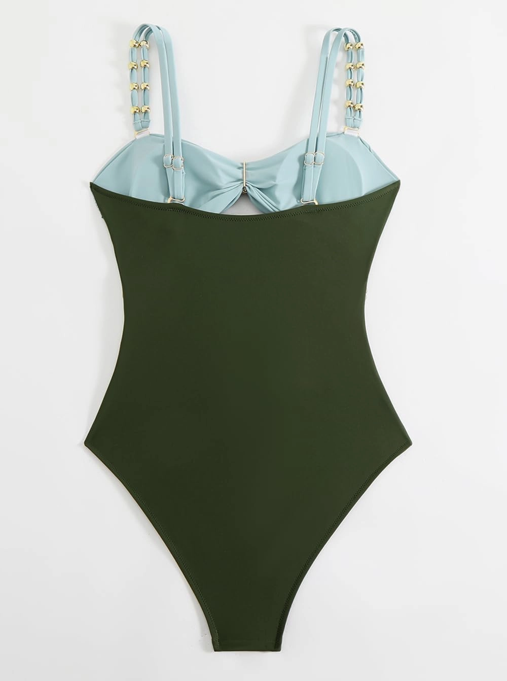 Tainehs Women's One Piece Swimsuits Color Block Tummy Control High Waisted Bathing Suit