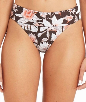 Tamarin Roll Down Band Bikini Brief In Sepia