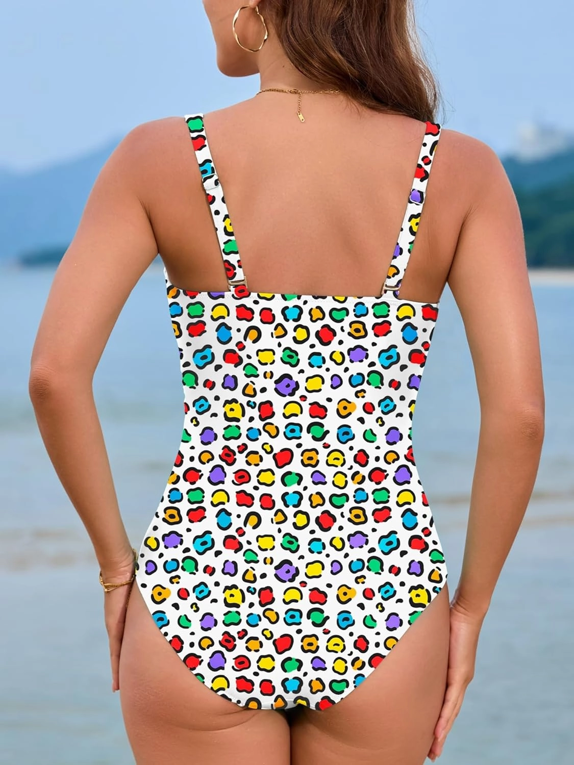 TASHEHE Women's One Piece Swimsuit Sexy Push Up Underwire Bathing Suit Ruched High Waisted Tummy Control Swimwear
