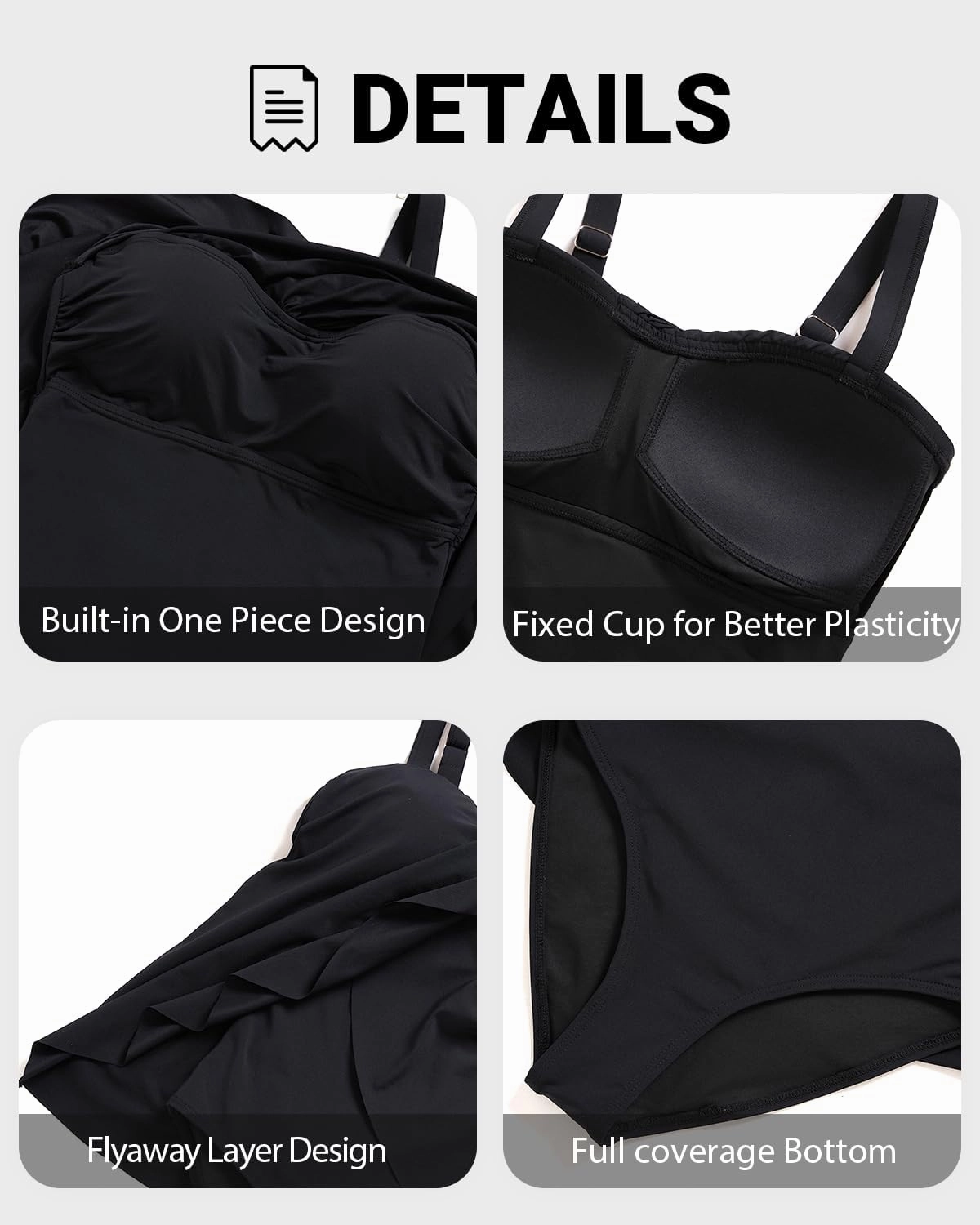 Tempt Me One Piece Swimsuit for Women - Flyaway Layer Tummy Control Bathing Suit 2025 Swimwear