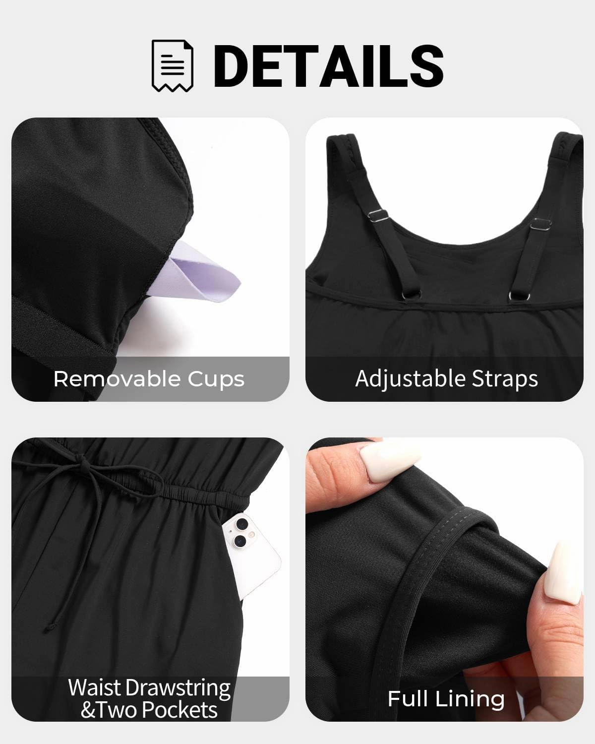 Tempt Me Romper One Piece Swimsuits with Short - Women Boyleg with Pockets Modest Bathing Suit 2025 Swimwear