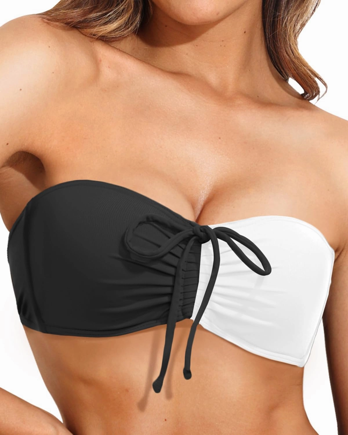 Tempt Me Women Bandeau Bikini Top Strapless Swim Tops Tube Halter Swimsuit Top Only