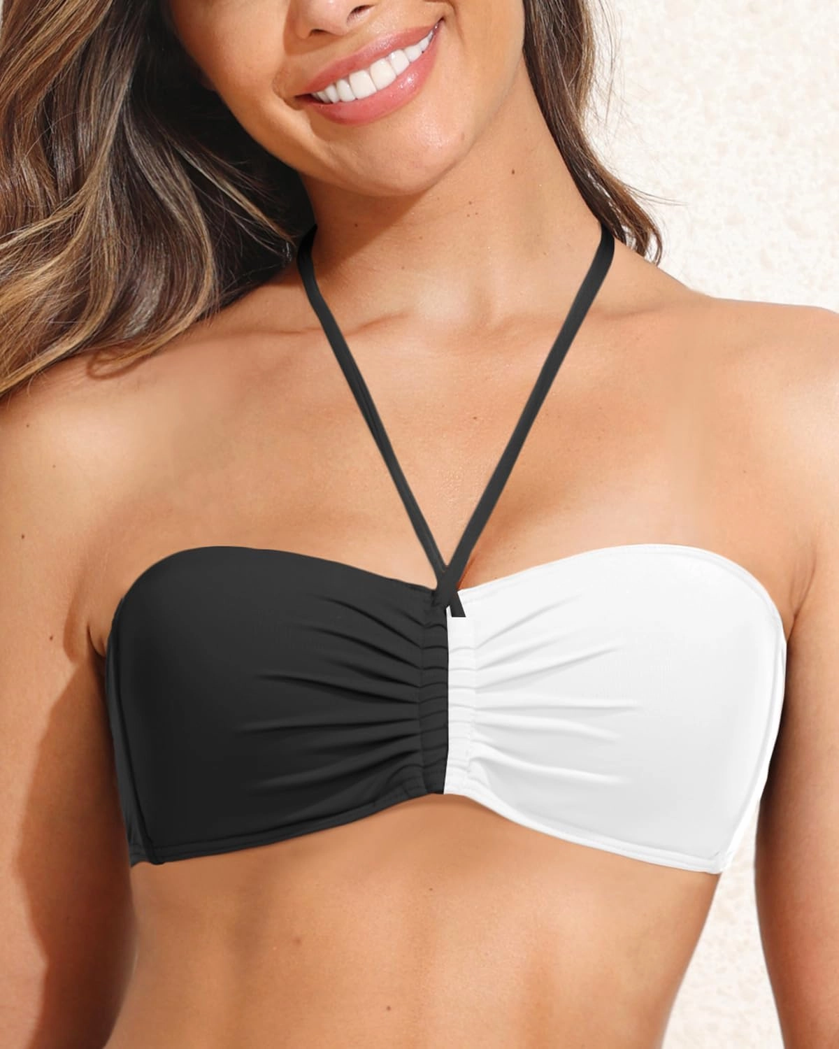 Tempt Me Women Bandeau Bikini Top Strapless Swim Tops Tube Halter Swimsuit Top Only