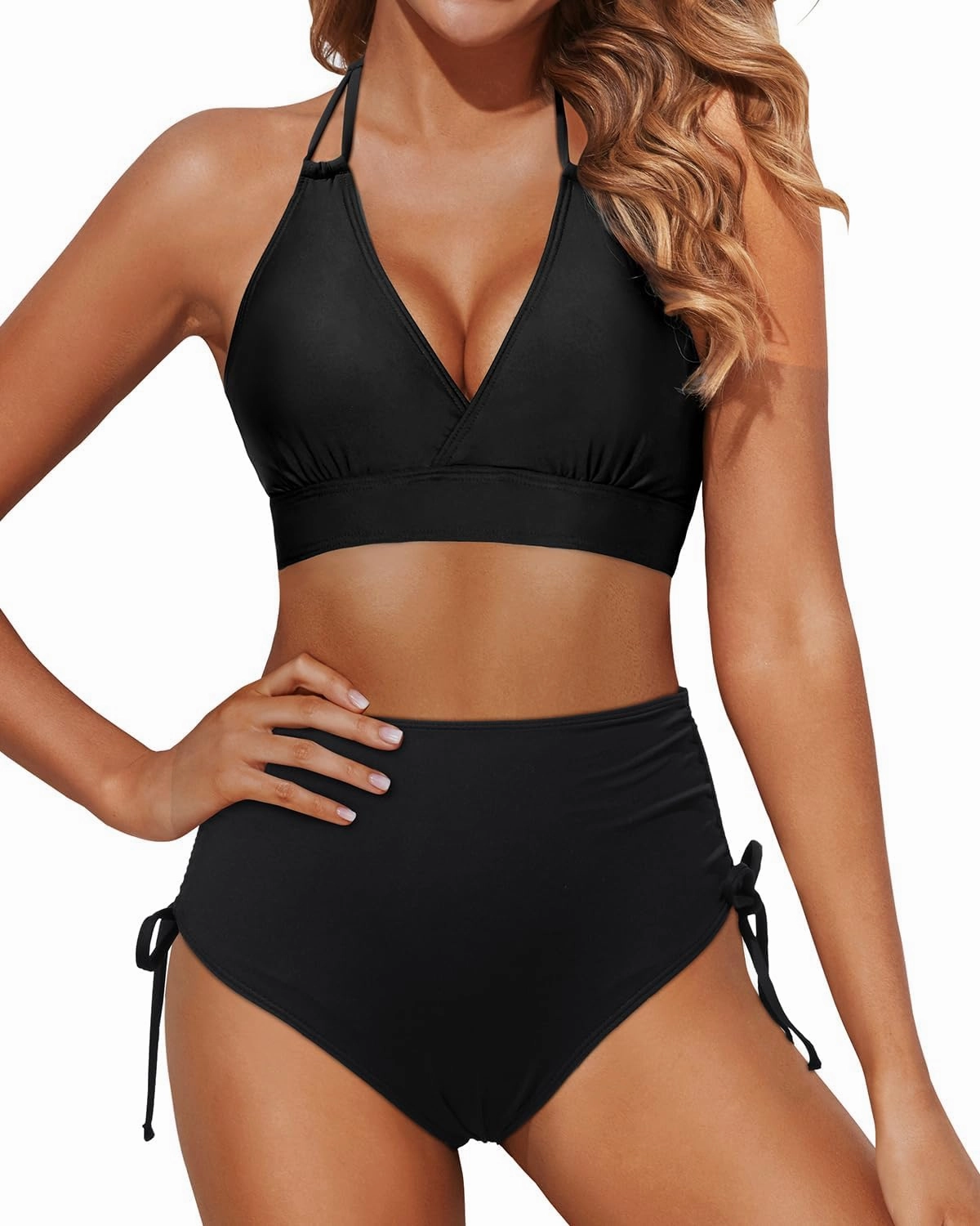 Tempt Me Women High Waisted Bikini Set Two Piece Push Up Bathing Suits Halter Swimsuits with Bottoms