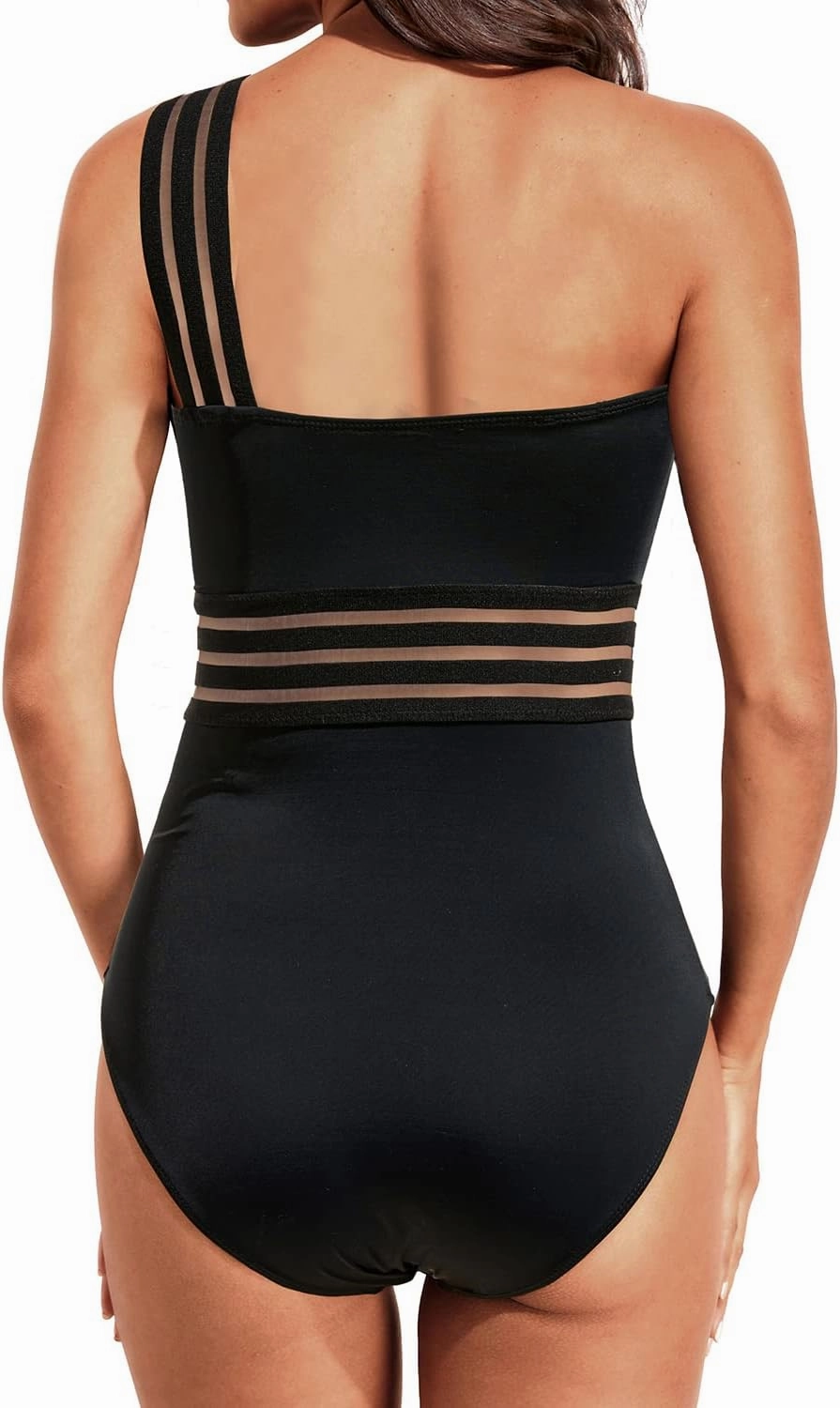 Tempt Me Women One Piece Swimsuits Tummy Control One Shoulder Bathing Suits Ruffle Swimwear