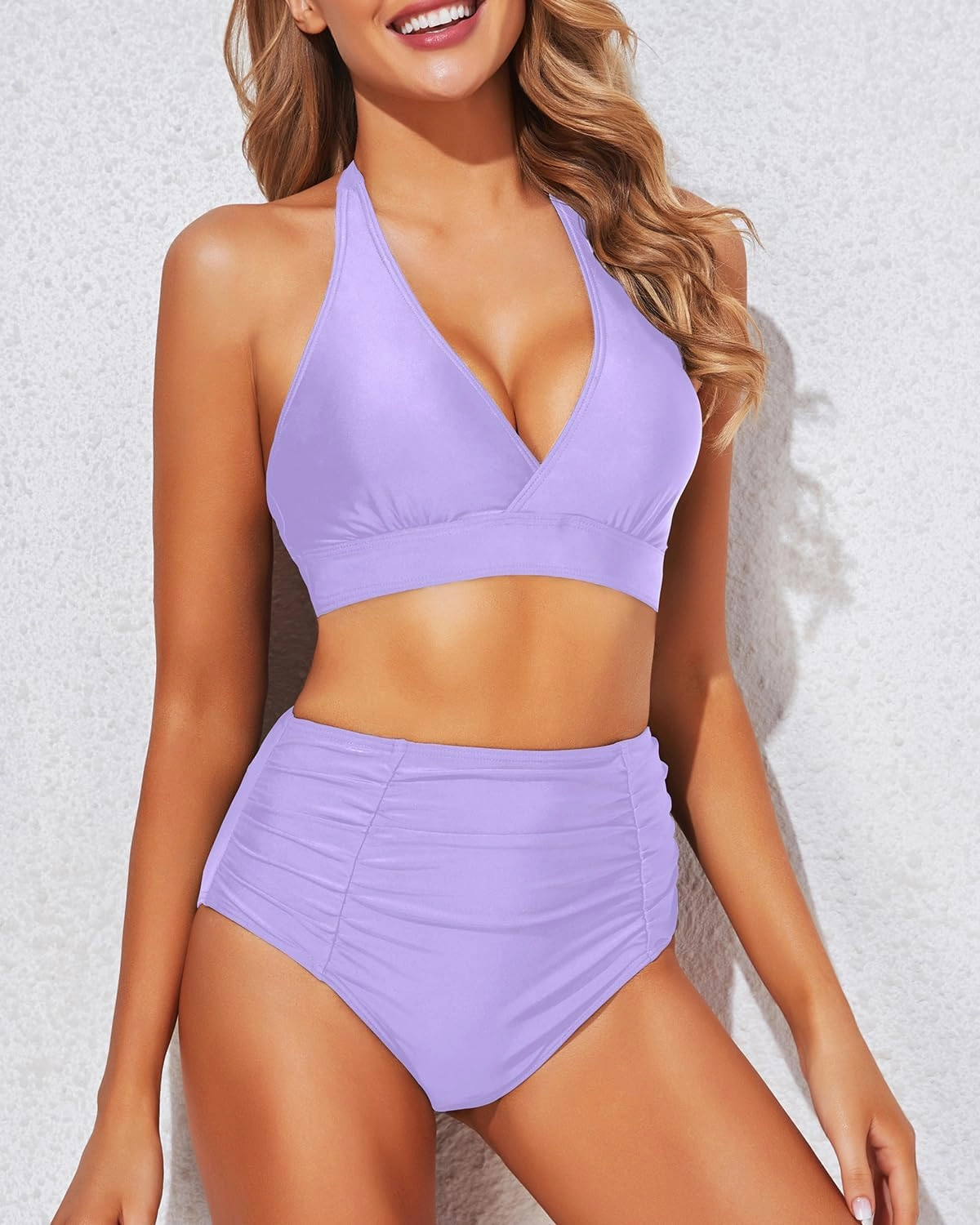 Tempt Me Women Two Piece High Waisted Bikini Set Swimsuits Push Up Halter Tummy Control Bottoms Bathing Suits