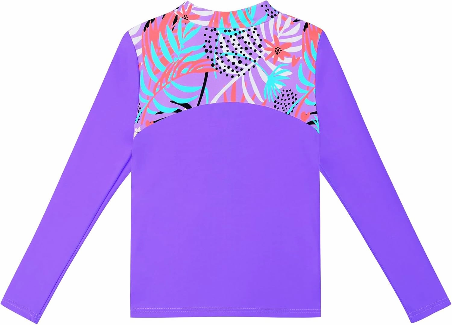 TFJH E 2PCS Girls Long Sleeve Swimsuit UV 50  Rashguard Tankini Set Kids Swimwear Zipper 3-12Y