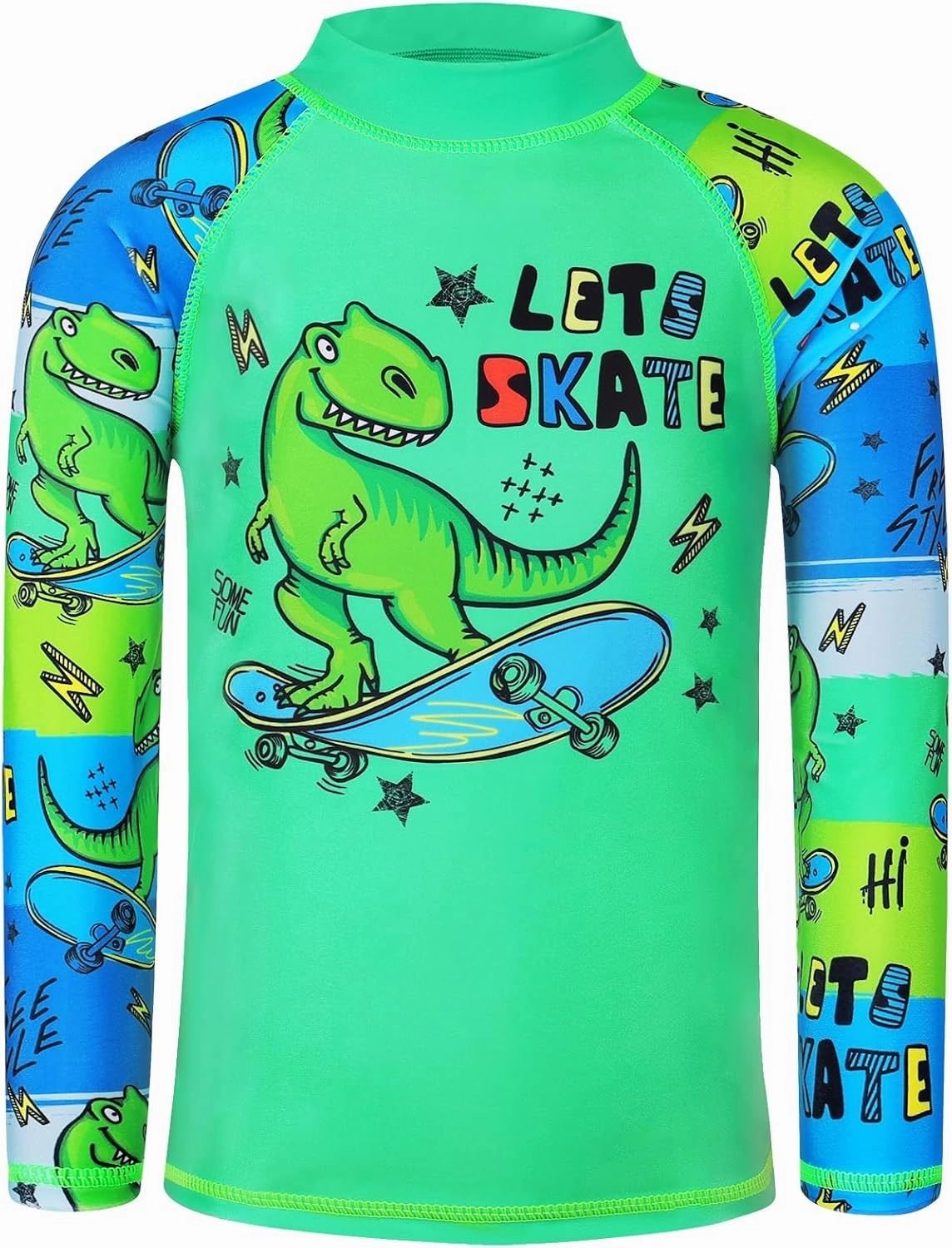 TFJH E 2PCS Kids Boys Long Sleeve Swimsuit UPF 50  UV Sun Protective Swimwear