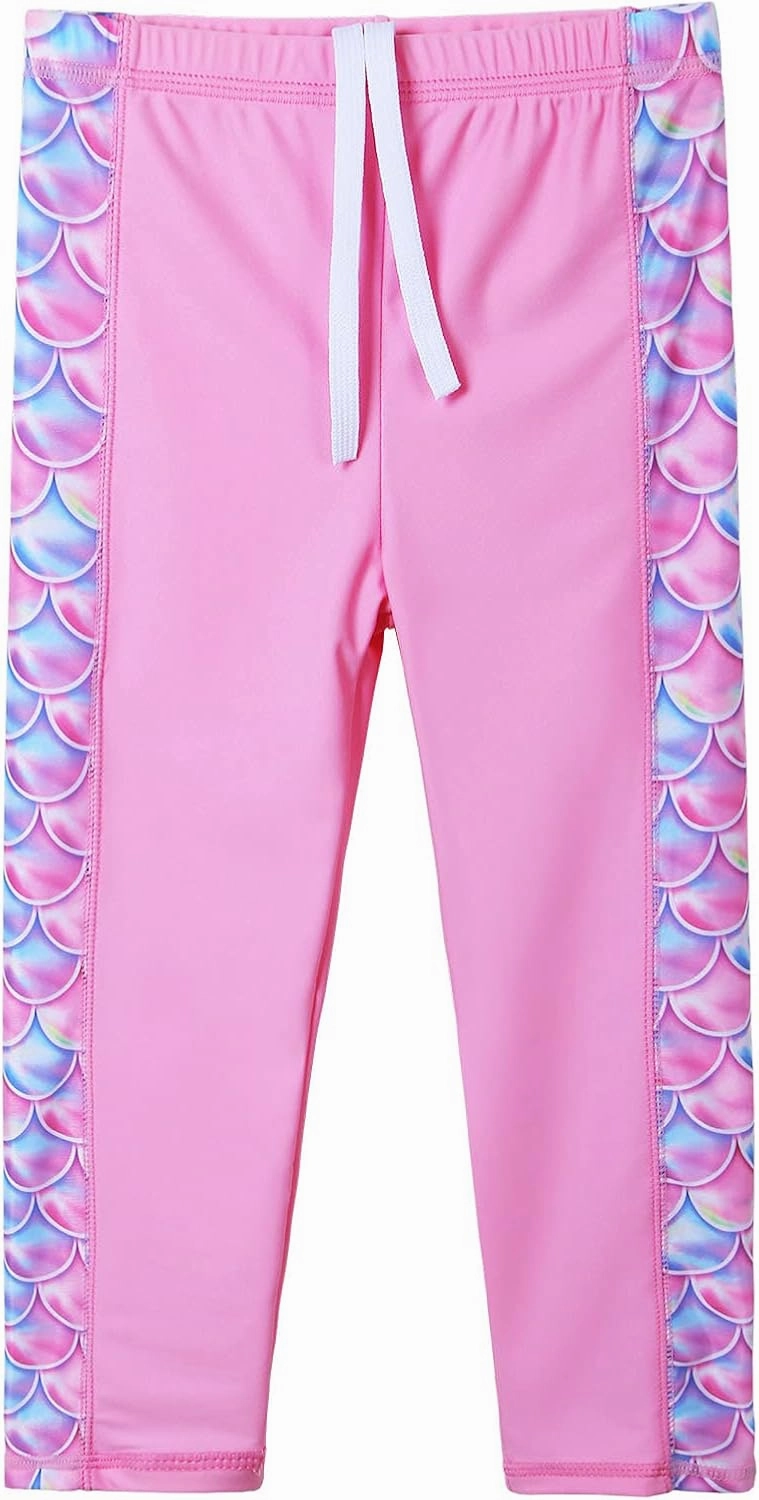 TFJH E Girls Long Sleeve Swimsuit Two Piece Swimwear 3-12 Years UPF 50  Sunsuits
