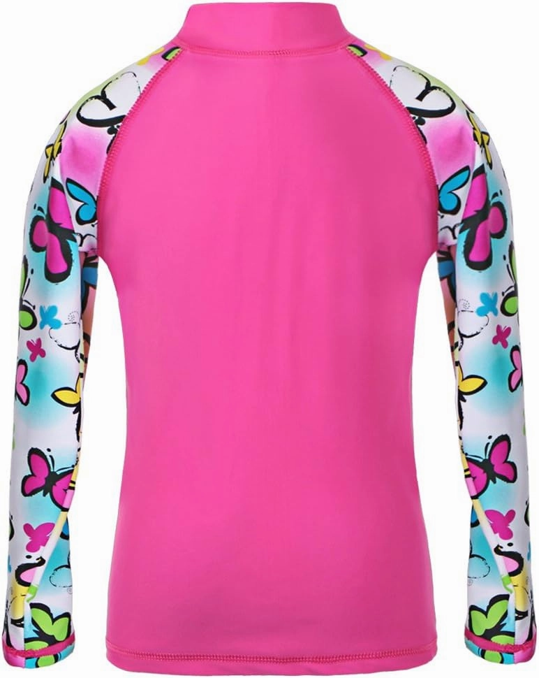 TFJH E Girls Long Sleeve Swimsuit Two Piece Swimwear 3-12 Years UPF 50  Sunsuits