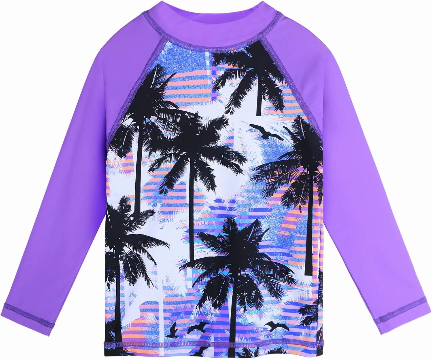 TFJH E Girls Long Sleeve Swimsuit Two Piece Swimwear 3-12 Years UPF 50  Sunsuits