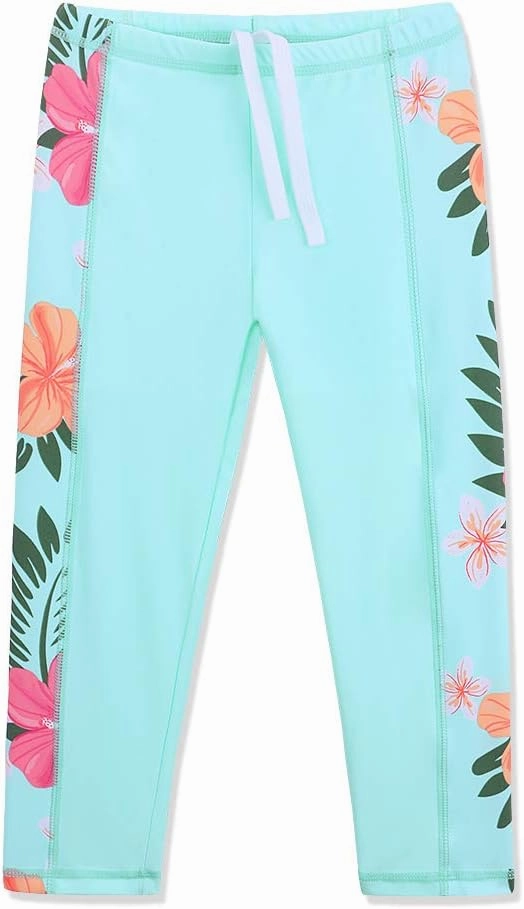 TFJH E Girls Long Sleeve Swimsuit Two Piece Swimwear 3-12 Years UPF 50  Sunsuits