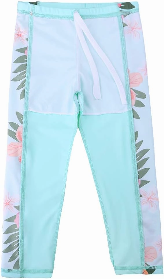 TFJH E Girls Long Sleeve Swimsuit Two Piece Swimwear 3-12 Years UPF 50  Sunsuits