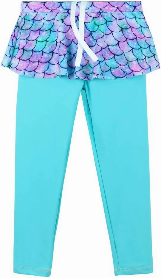 TFJH E Girls Long Sleeve Swimsuits Skirt 2-Pieces Rash Guard Set Sun Protection UV 50 