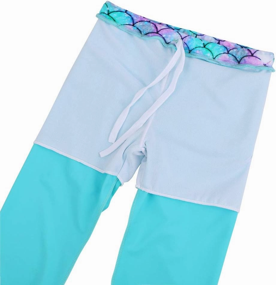 TFJH E Girls Long Sleeve Swimsuits Skirt 2-Pieces Rash Guard Set Sun Protection UV 50 