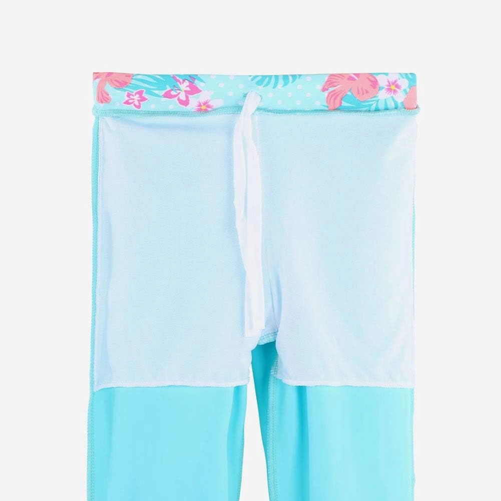 TFJH E Girls Long Sleeve Swimsuits Skirt 2-Pieces Rash Guard Set Sun Protection UV 50 