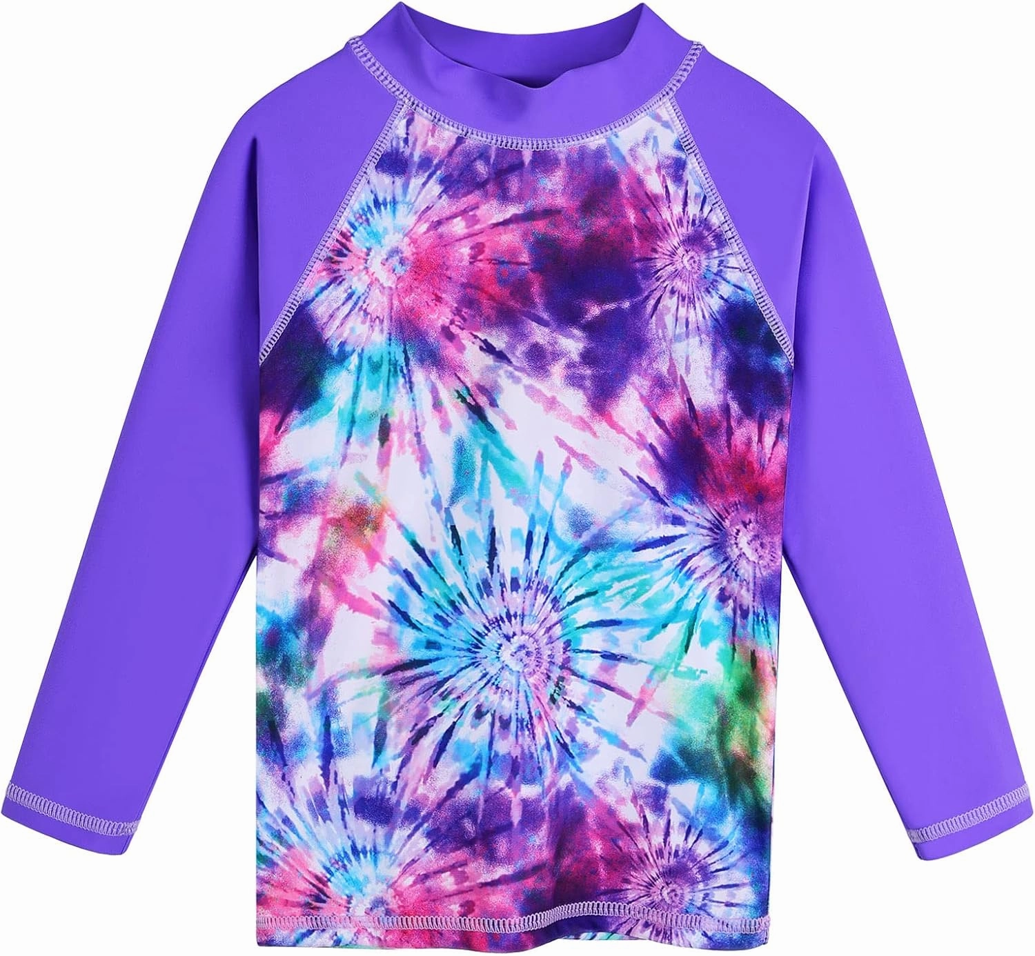 TFJH E Girls Swimsuit UPF 50  UV Two Piece Long Sleeve Swimwear Rash Guard Sets 3-12Y