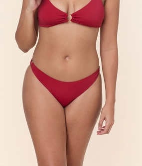 The Bonita Bikini Bottom - Eco Nylon - Garnet