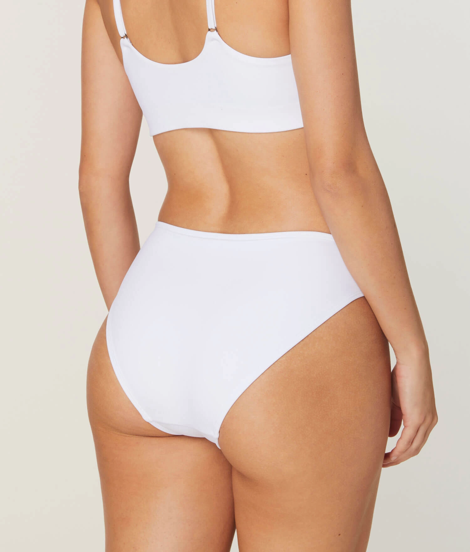 The Classic Bikini Bottom - Eco Nylon - White
