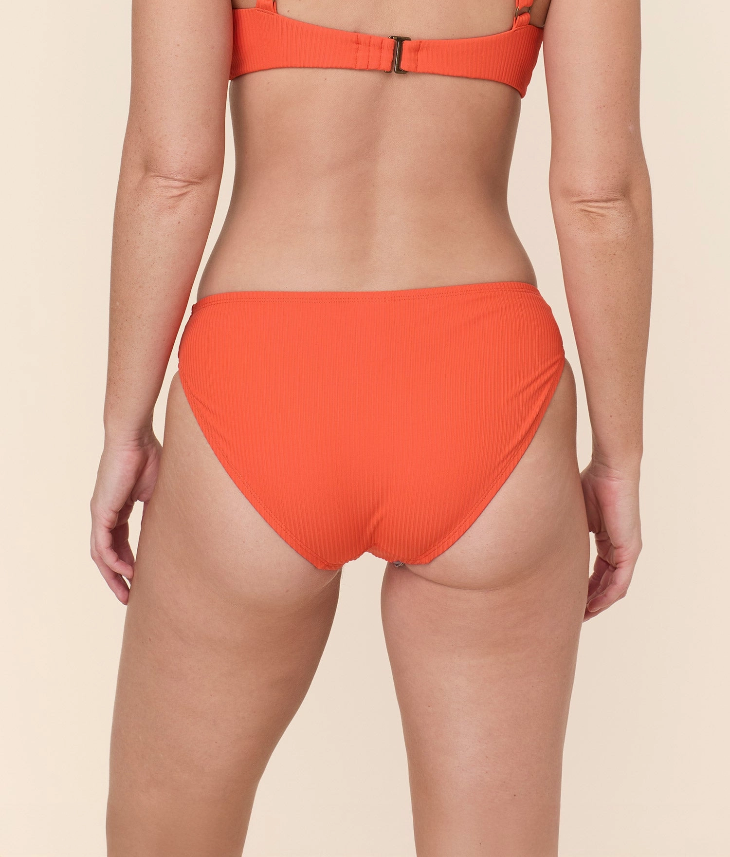 The Classic Bikini Bottom - Eco Ribbed - Vermillion
