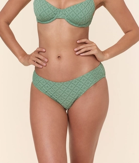 The Classic Bikini Bottom - Eyelet - Eucalyptus