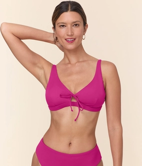 The Crete Bikini Top - Eco Nylon - Fuchsia