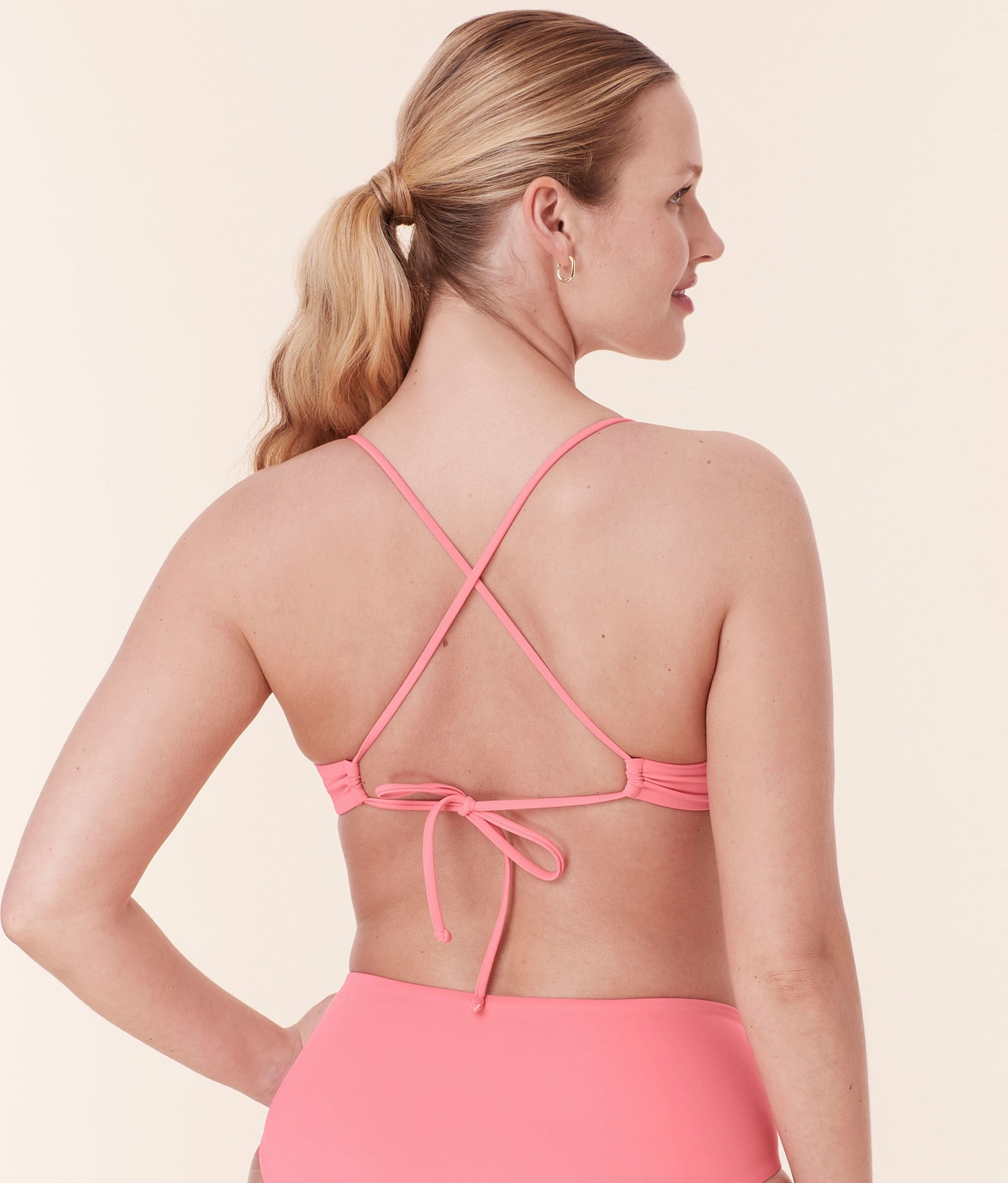 The Elwood Bikini Top - Eco Nylon - Petal