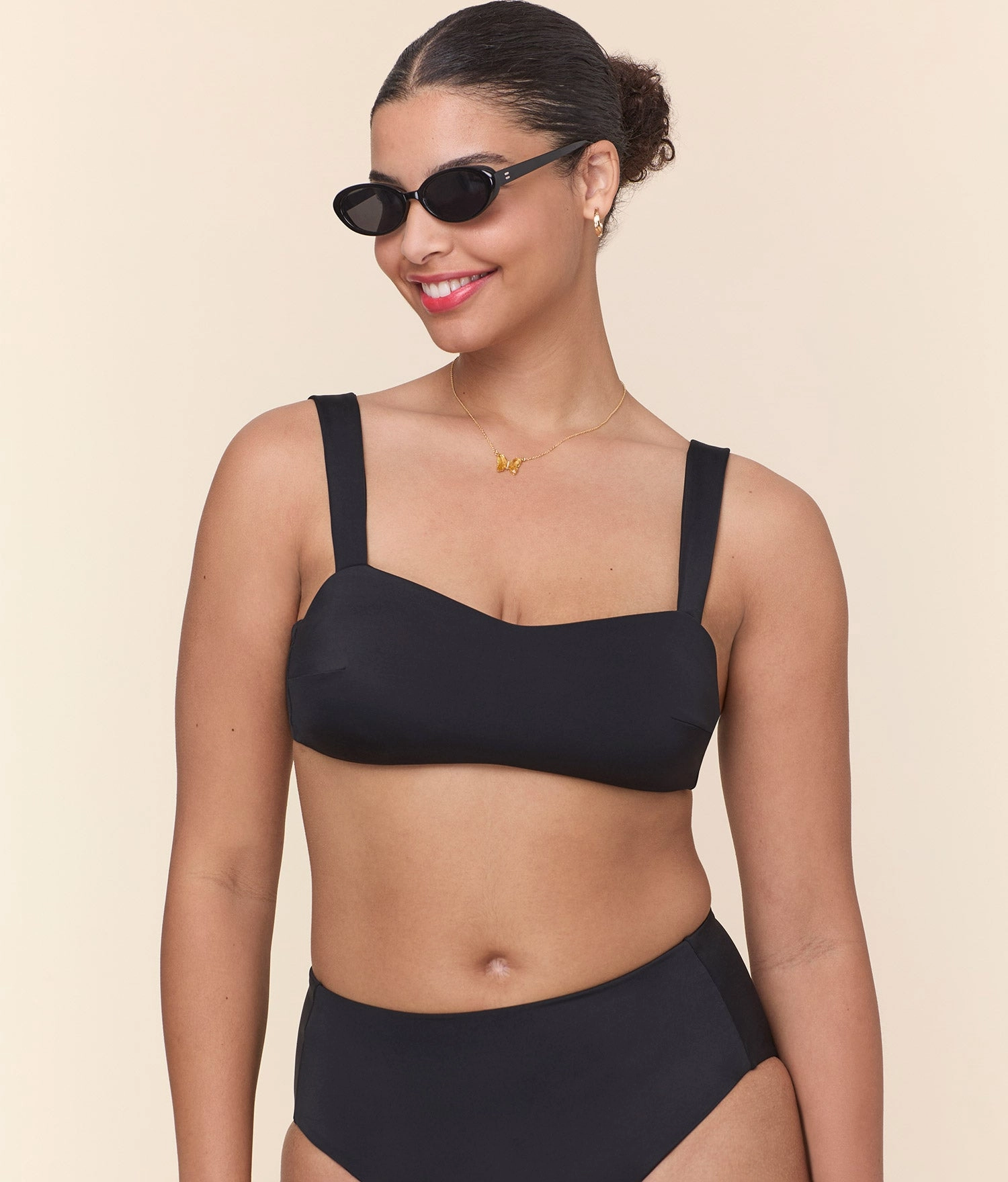 The Kalama Bikini Top - Eco Nylon - Black