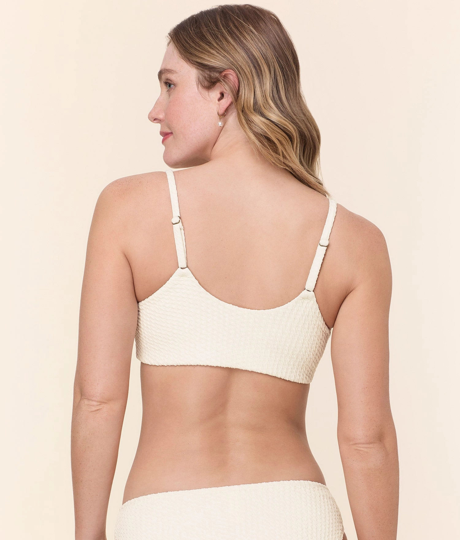 The Maui Bikini Top - Textured Weave - Gardenia