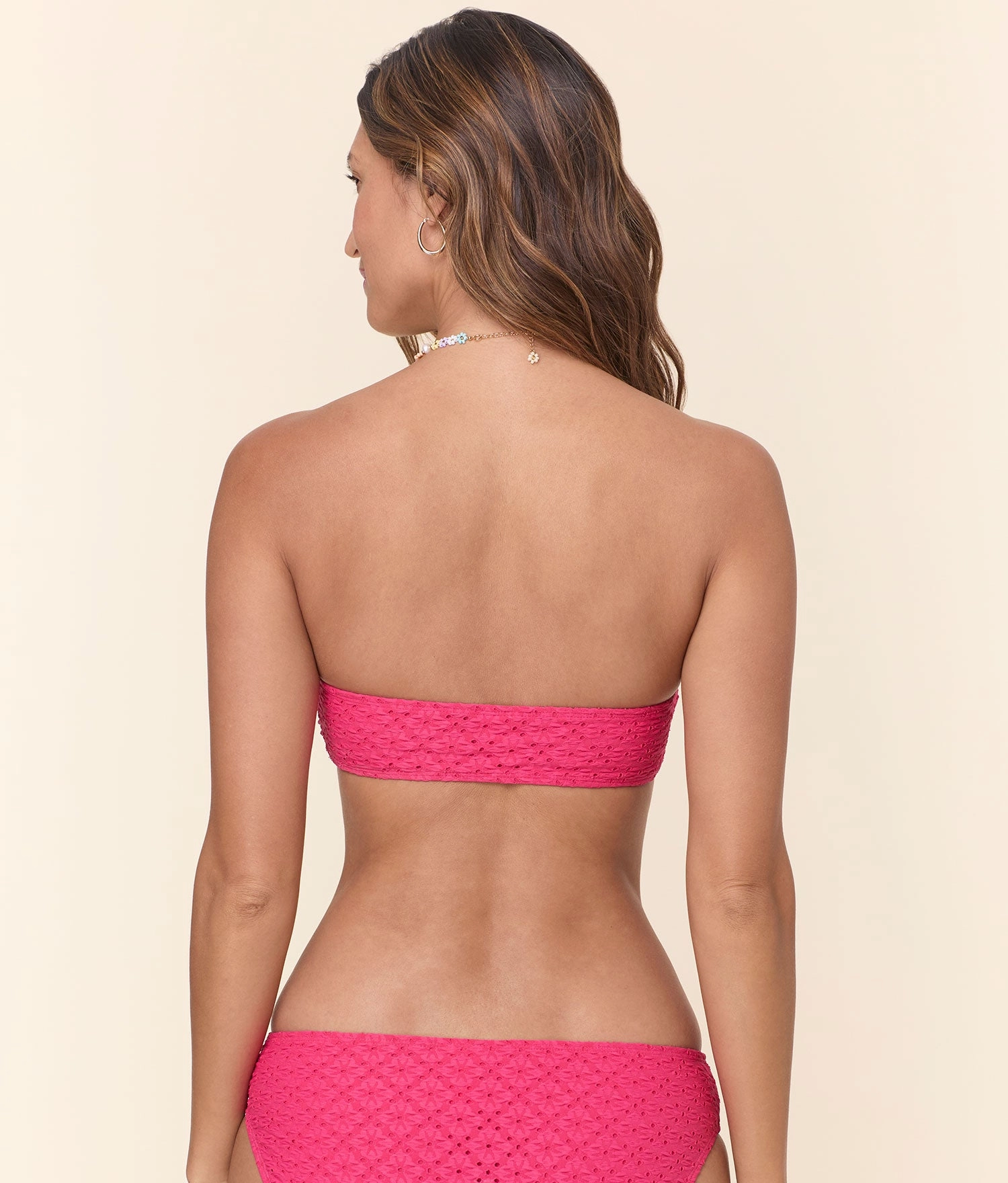 The Pana Bikini Top - Eyelet - Begonia
