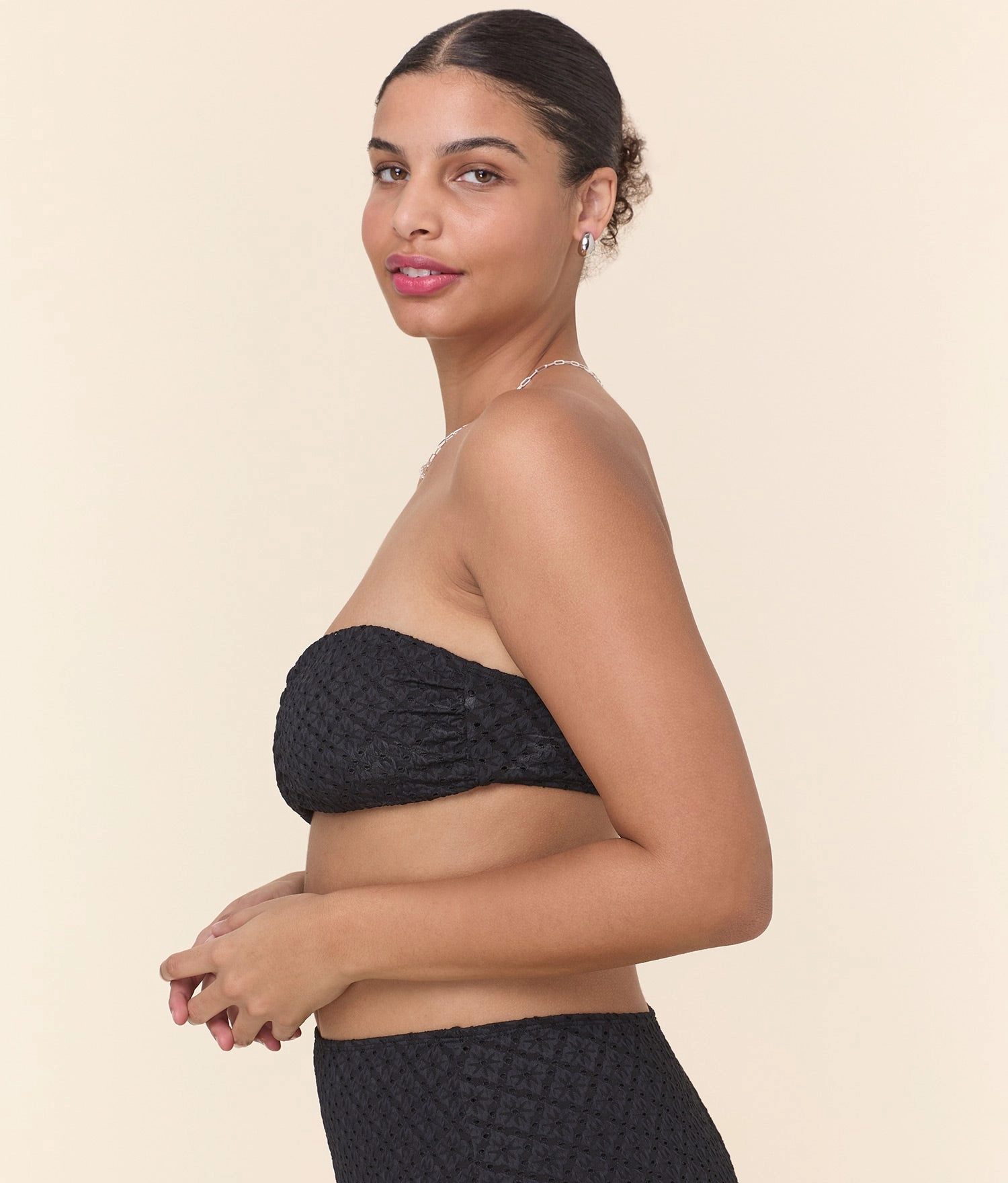 The Pana Bikini Top - Eyelet - Black Eyelet