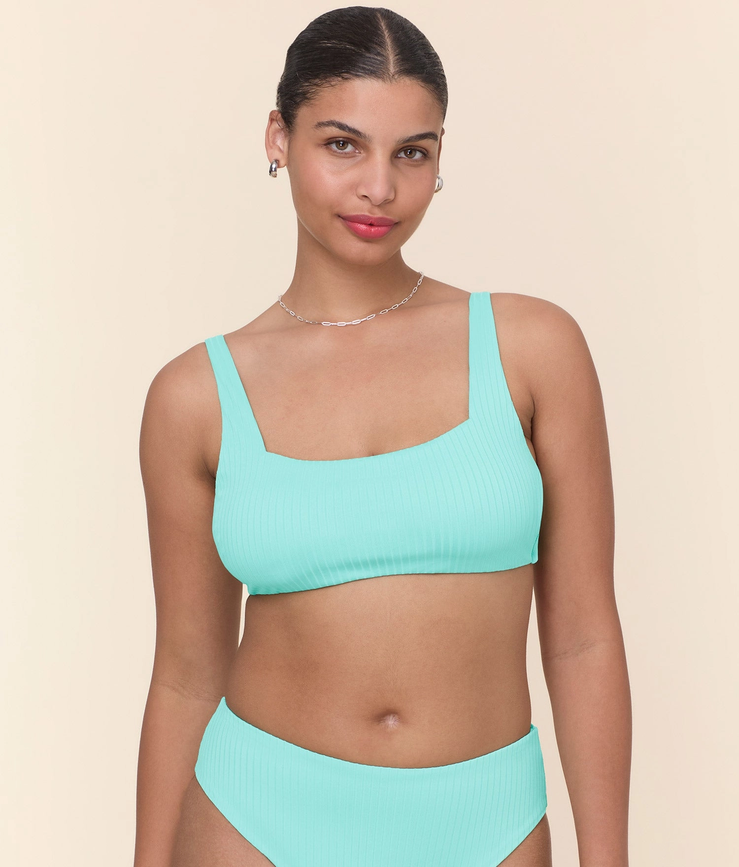 The Rye Bikini Top - Wide Rib - Opal
