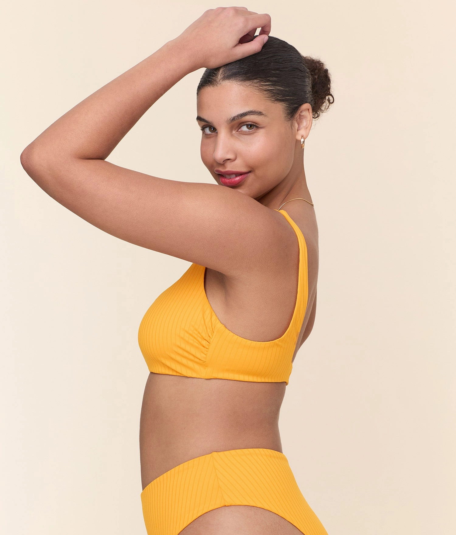 The Rye Bikini Top - Wide Rib - Tangerine