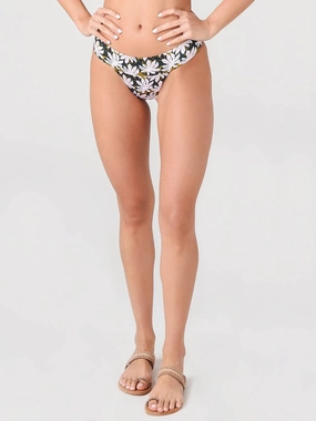 The Tanga Pant Bikini Bottom In Print D Small Pink Palm