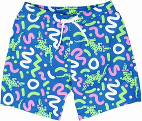 Tipsy Elves Men's Stretch Swim Trunks 7 Inch Inseam 4-Way Stretch with Mesh Liner - Quick-Dry Funny Swimwear Bathing Suit