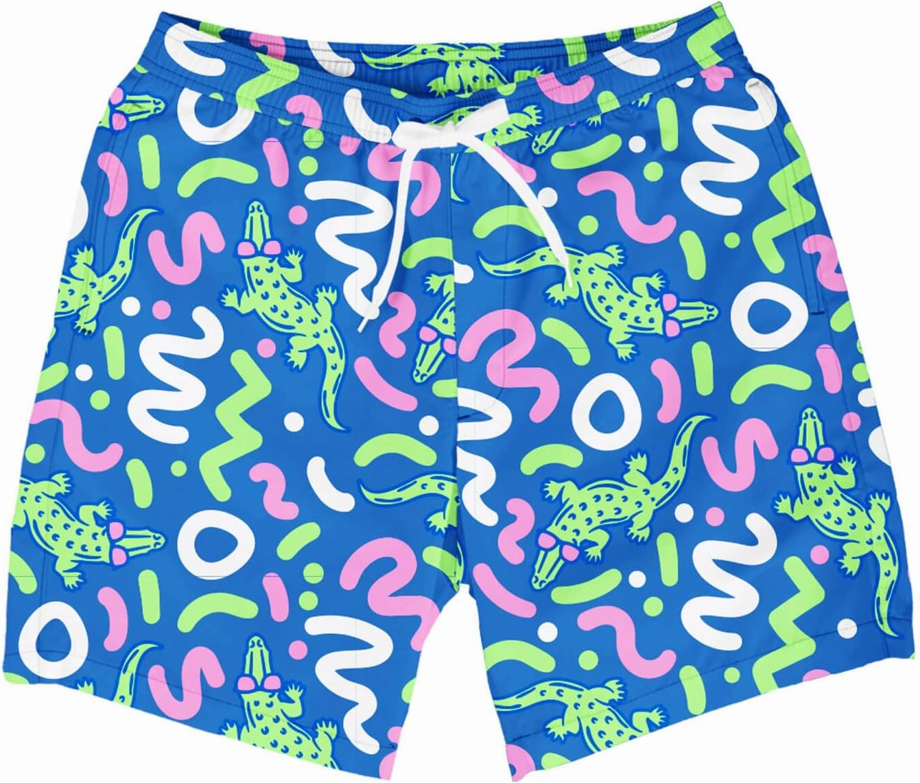 Tipsy Elves Men's Stretch Swim Trunks 7 Inch Inseam 4-Way Stretch with Mesh Liner - Quick-Dry Funny Swimwear Bathing Suit