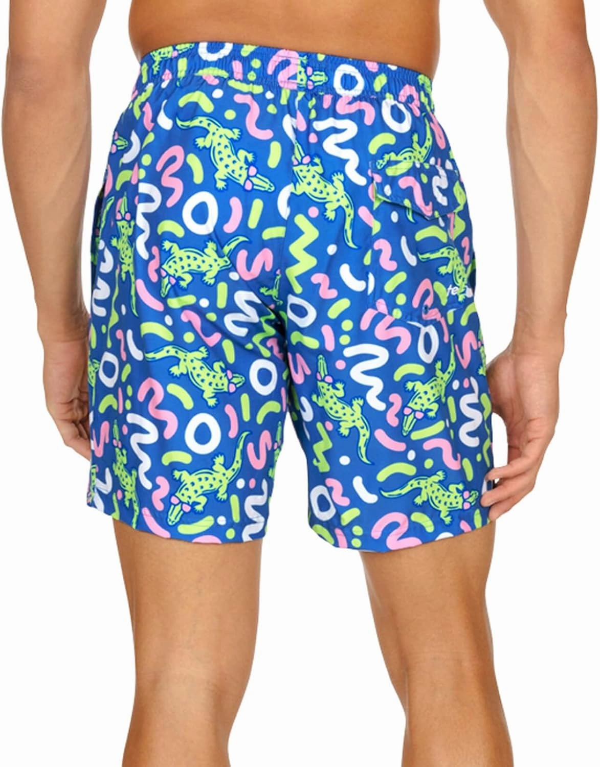 Tipsy Elves Men's Stretch Swim Trunks 7 Inch Inseam 4-Way Stretch with Mesh Liner - Quick-Dry Funny Swimwear Bathing Suit