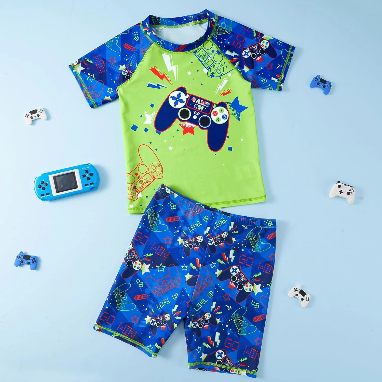 Toddler Boy Swimsuit Kids Swimsuit Boys Two Pieces Shark Swimsuit Toddler Rash Guard and Trunk
