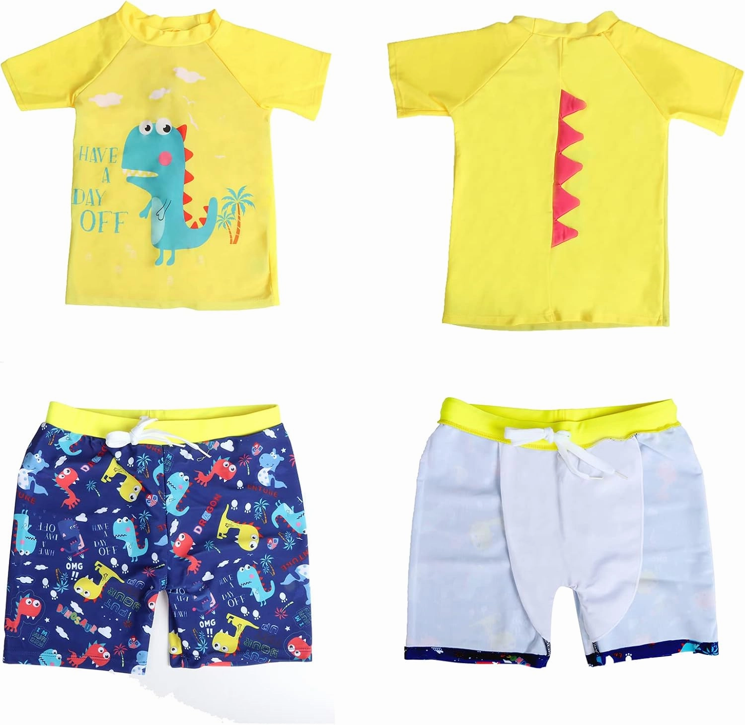 Toddler Boys Swim Set Cute 2t Swimsuit Boy Dinosaur Bathing Suit Short Sleeve 3t Swimming Suits