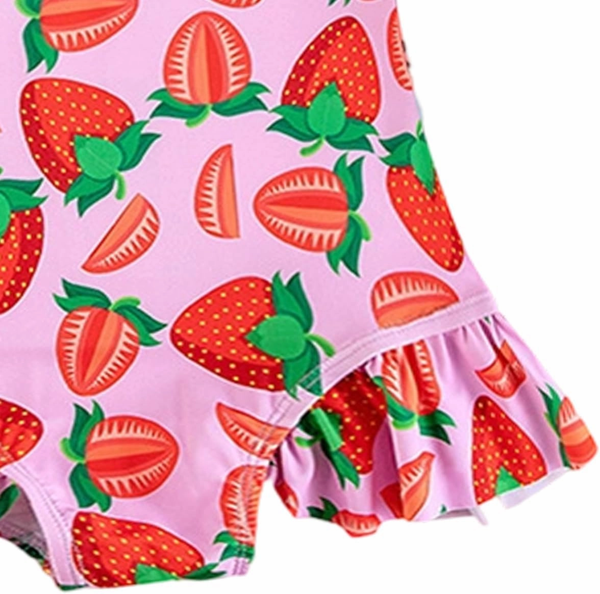 Toddler Girl Swimsuit One Piece Rash Guard Bathing Suit Little Girls Short Sleeve Quick Dry Swimwear 1-7 Years