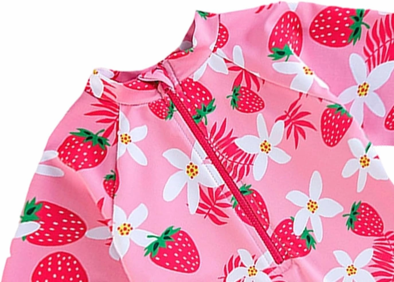 Toddler Girl Swimsuit One Piece Rash Guard Bathing Suit Little Girls Short Sleeve Quick Dry Swimwear 1-7 Years