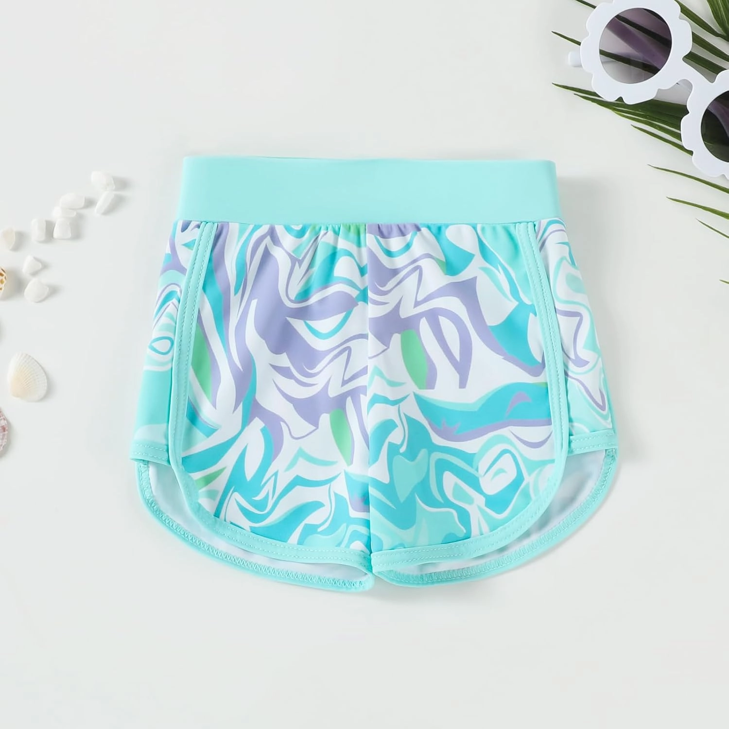 Toddler Girls Long Sleeve Swimsuits Girl Swimwear Little Girls Swimsuits 2 Pieces Toddler Rash Guard Swimsuit Print
