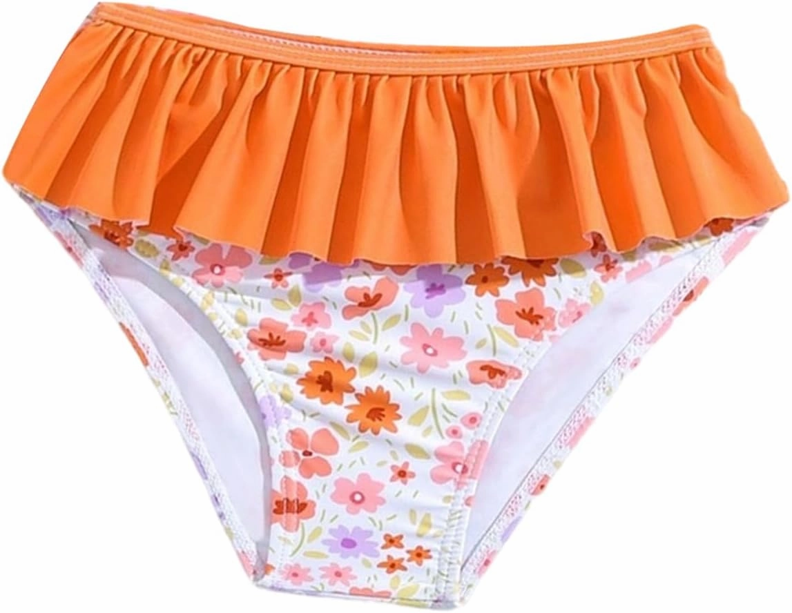 Toddler Swimsuit Girl 3 Piece Rash Guard Bathing Suit Cute Little Girls Long Sleeve Quick Dry Swimwear 1-6 Years