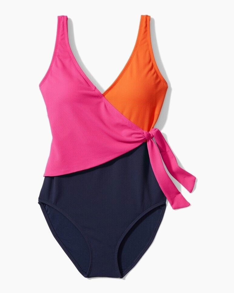 Tommy Bahama Island Cays One Piece Women's 10 Multicolor Stretch Swimsuit ERK795