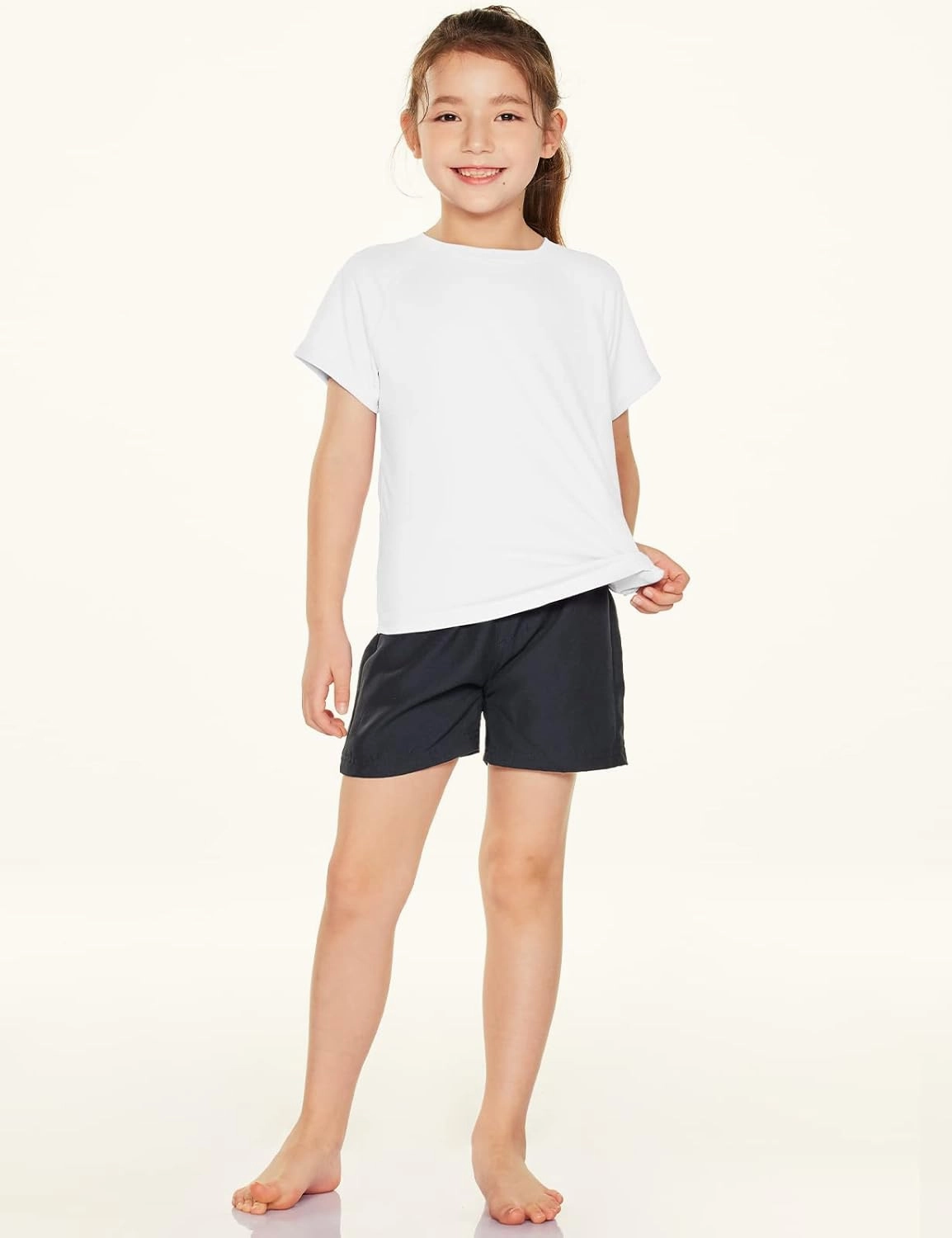 TSLA Youth Kids UPF 50  Short Sleeve, Aqua Water Swimsuit Top, UV/SPF Surf Swim Shirt