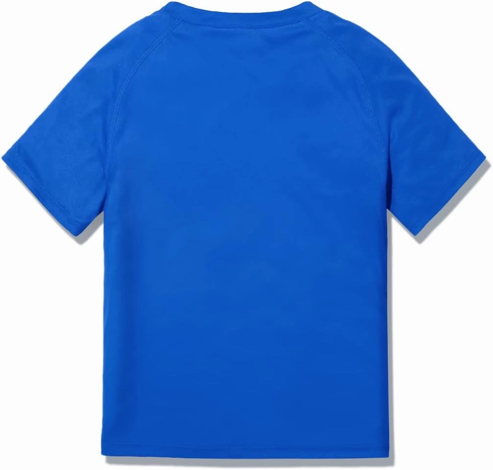 TSLA Youth Kids UPF 50  Short Sleeve, Aqua Water Swimsuit Top, UV/SPF Surf Swim Shirt