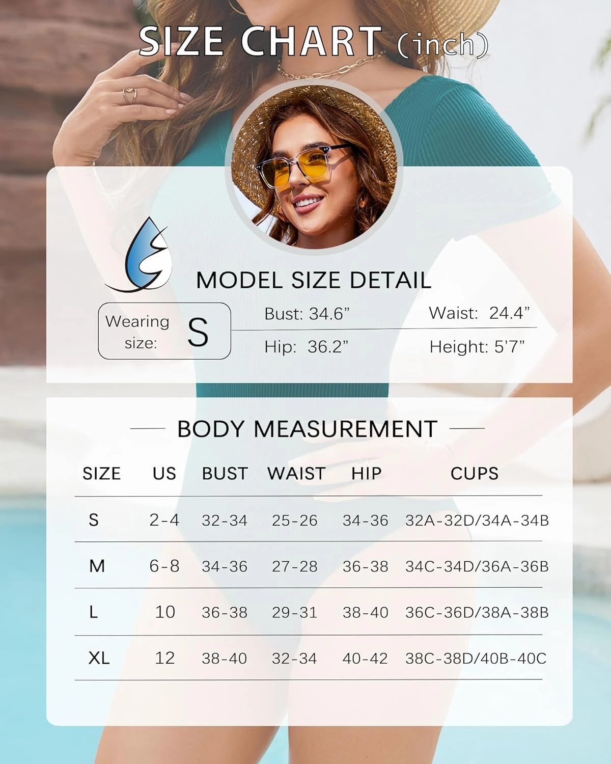Tummy Control Swimsuits for Women Ribbed One Piece Bathing Suit Full Coverage Retro Short Sleeve Black Swim Suit
