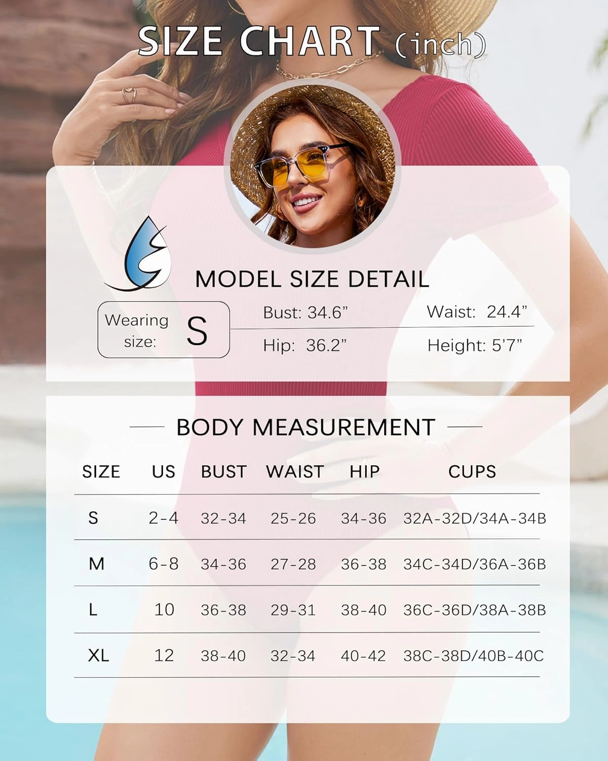 Tummy Control Swimsuits for Women Ribbed One Piece Bathing Suit Full Coverage Retro Short Sleeve Black Swim Suit